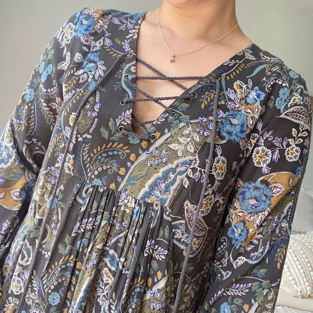 Free People L Rain or Shine tunic boho Dress size xs‎